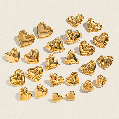 Сердце 304 нержавеющей стали серьги