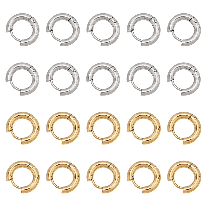PVD Vacuum Plating 304 Stainless Steel Huggie Hoop Earrings, Hypoallergenic Earrings, with 316 Stainless Steel Pin