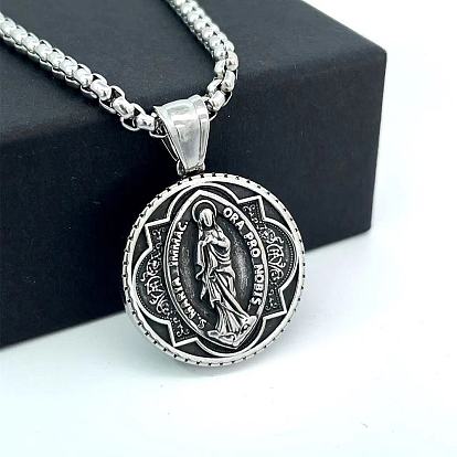 Ретро-рок-панк мужские винтажные греческие мифологические ожерелья с подвесками из нержавеющей стали