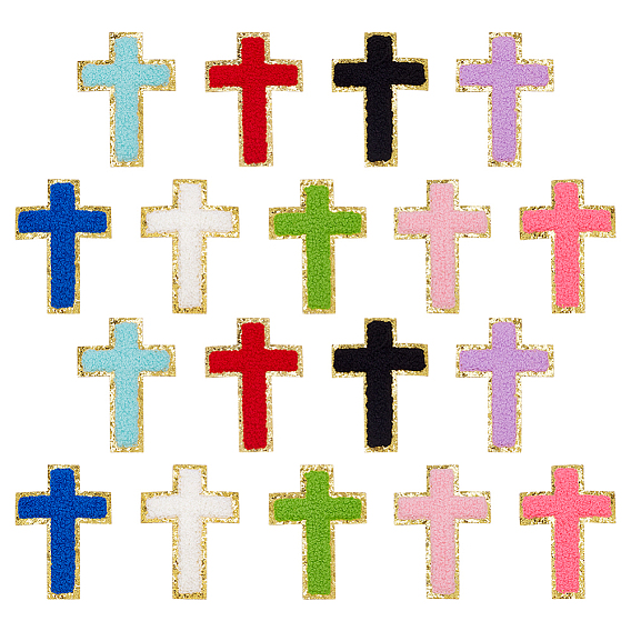 18 шт. нашивки на ткань с вышивкой крестиком на полотенце, приклеиваемые/пришиваемые, аппликация, значки, для одежды, платье, шляпа, джинсы, украшения своими руками