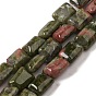 Natural Unakite Beads Strands, Rectangle