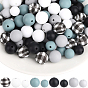 100Pcs Silicone Beads, Mixed Shapes, Focal Beads