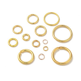 304 Stainless Steel Open Jump Rings, Flat Round