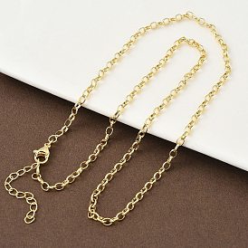 3Мм латунные цепочки-цепочки для женщин, стойки покрытие, долговечный, без свинца и без кадмия