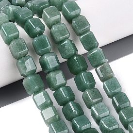 Natural Green Aventurine Beads Strands, Cuboid