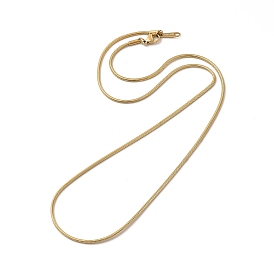 Ионное покрытие (ip) 304 ожерелье из круглой змеиной цепи из нержавеющей стали для женщин