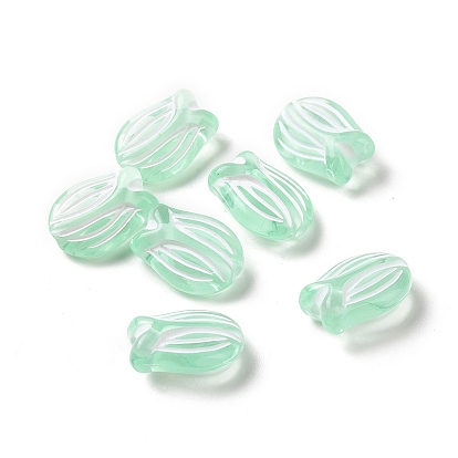 Perles acryliques transparentes, fleur
