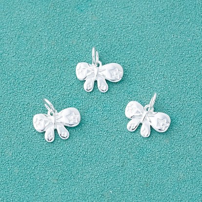 925 подвески в виде бантика из стерлингового серебра, с прыжковых колец