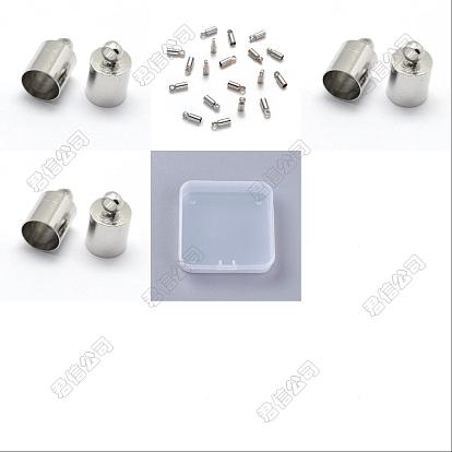 200 pcs 4 extrémités de cordon en laiton de style, embouts