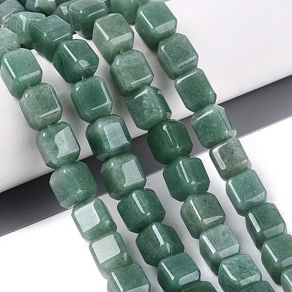 Natural Green Aventurine Beads Strands, Cuboid