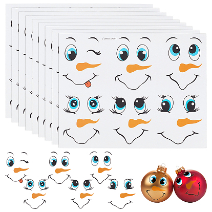 1 Декоративные наклейки из ПВХ для сумок, снеговик