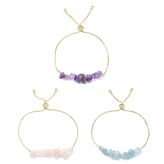 Браслет из латуни, с натуральными бусинами из драгоценных камней для женщин, реальный 18 k позолоченный