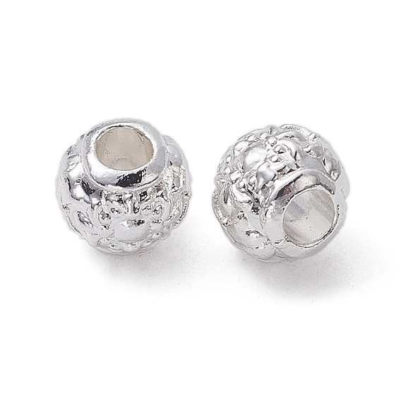 Alloy Beads, Long-Lasting Plated, Round