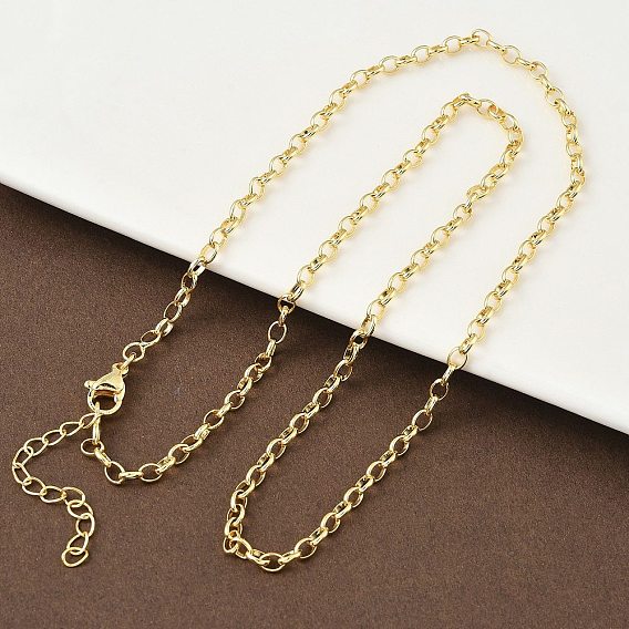 3Мм латунные цепочки-цепочки для женщин, стойки покрытие, долговечный, без свинца и без кадмия