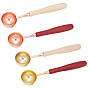 Brass Wax Sticks Melting Spoon, with Wood Handle
