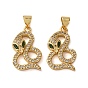 Латунные микро проложить кубического циркония подвески, змеиные чары