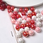 Opaque Acrylic Beads, Round, AB Color, Christmas Beads