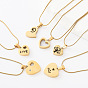 304 de acero inoxidable collares pendientes, dorado