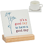 1 Фарфоровая табличка «Хороший день» из поликарбоната, вдохновляющее украшение для домашнего офиса, с 1деревянными стендами с прорезями из поликарбоната