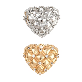 Латунные микро проложить кубического циркония подвески, сердце