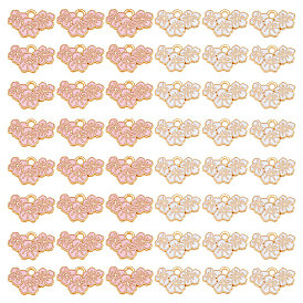 100шт. 2 цветной сплав с эмалевыми подвесками, золотой свет, 