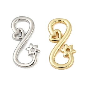 Крючки и S замочки-крючки, латунь , без кадмия и без свинца, стойки покрытие, долговечный, звезда с сердцем