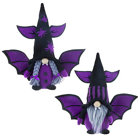 Gnome with Bat Wing Cloth Display Decorations, for Halloween Ornaments