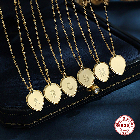 925 ожерелья-подвески из стерлингового серебра со сателлитными цепочками, сердце, золотые