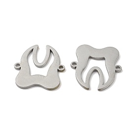 304 Stainless Steel Connector Charms, Tooth Links