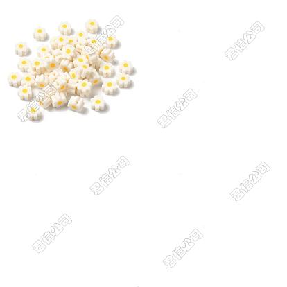 Abalorios de la arcilla de polímero hechos a mano, flor