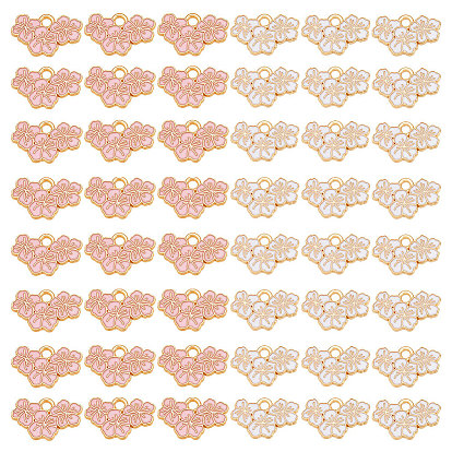 100шт. 2 цветной сплав с эмалевыми подвесками, золотой свет, 