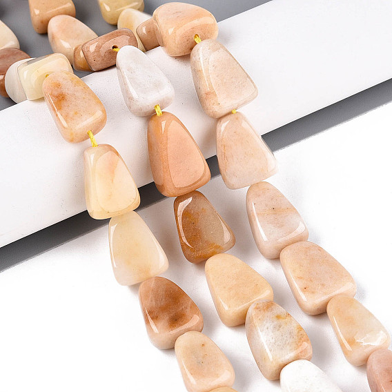 Природный Топаз нефрита бисер нитей, треугольные