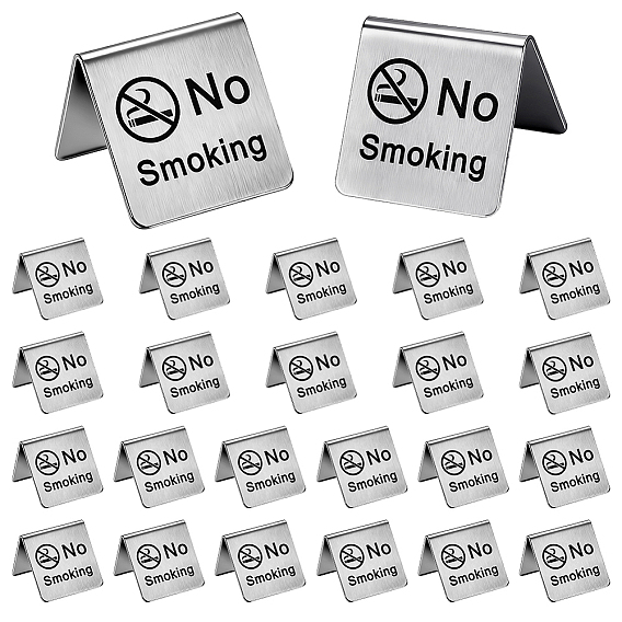 24шт. табличка «Курение запрещено» из нержавеющей стали