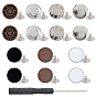 Flat Round Zinc Alloy Scalable & Removable Jean Button, with Steel Screwdriver