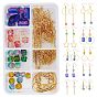 DIY Dangle Earring Making Kits, Including Acrylic Beads, Brass Beads & Linking Rings & Cable Chains & Earring Hooks, 304 Stainless Steel Pendants, Iron Eye Pin