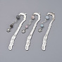 Alloy Bookmarks, with Sea Turtle Alloy Charms, Alloy Bar Links and Natural Gemstone Beads