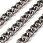 Aluminium Curb Chains, Texture, Unwelded, with Spool