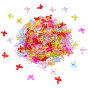 280pcs transparente Acrylperlen, facettiert, Schmetterling