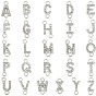 26 pcs 26 styles alliage cristal strass connecteur charmes, liens lettre a ~ z