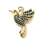Латунные микропаве прозрачные подвески с фианитом, амулеты птиц, долговечный, стойки покрытие, без свинца и без кадмия, с целью перехода в кольце