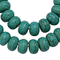 Howlite synthetischen Perlen, gefärbt, Rondell, Türkis