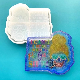 Silicone Tray Molds, Resin Casting Molds, for UV Resin, Epoxy Resin Craft Making, Skull