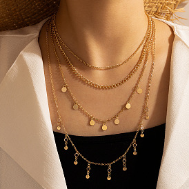 Minimalist Round Tassel Necklace - Elegant European and American Style Jewelry.