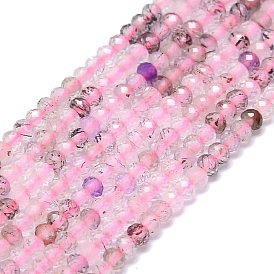 Natural Mixed Quartz Beads Strands, Faceted, Rondelle