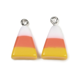 Непрозрачные подвески смолы, кукуруза, с железной платиной петлей