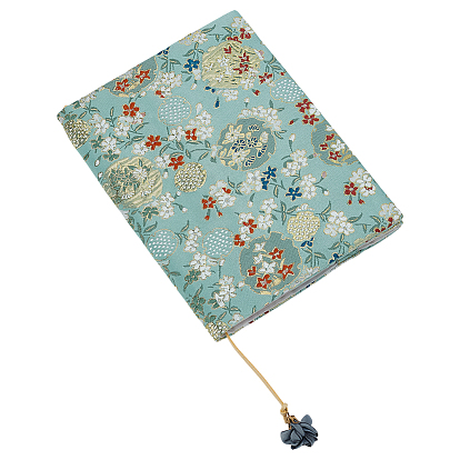 Обложка для книги из полиэстера с закладкой-веревкой, обертки для ноутбука, прямоугольник с цветочным узором