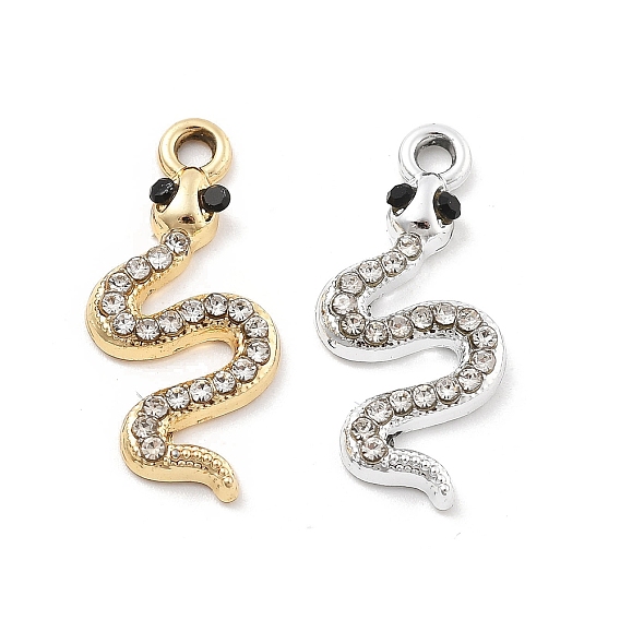 Подвески из сплава и страза, УФ-покрытием, змея
