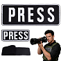 2Pcs 2 Styles Cloth Sew On Ornament, Rectangle with Word Press