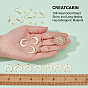 Kit de fabrication de boucles d'oreilles de bricolage creatcabin, y compris 30 pendentifs de lune en laiton, 30 pcs crochets de boucle d'oreille, 40 anneaux de saut ouverts