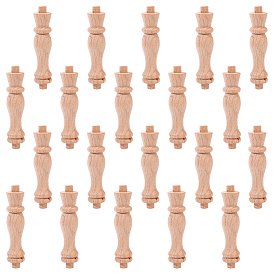 Fuseau de balustre en bois brut, Poteau décoratif pour meubles et escaliers à faire soi-même